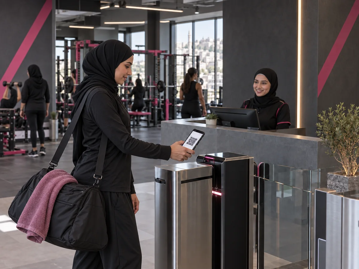 استخدام رمز QR في تجربة الدخول الجديدة لنادي Glam Fit